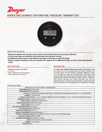 Thumbnail of document Data Sheet - DM Digimag Differential Pressure Transmitter